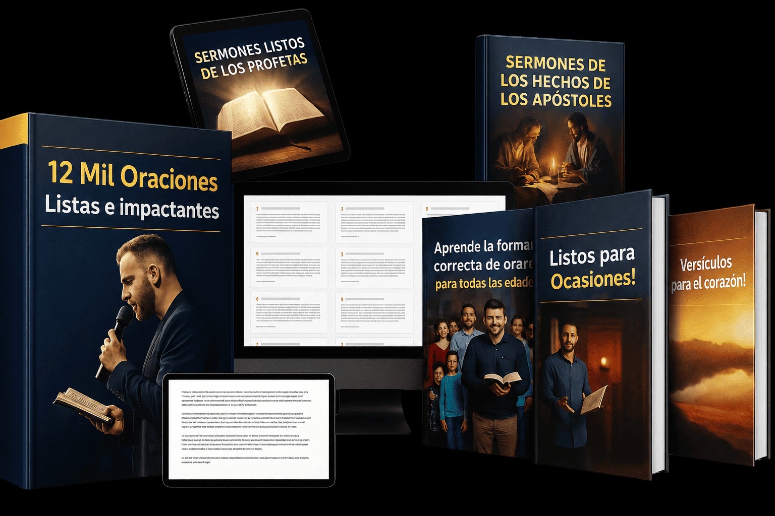 Kit completo: 12 mil predicaciones, sermones de Hechos, profetas y bonos